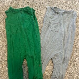 Kyte Baby Zipper Rompers - Sleeveless
